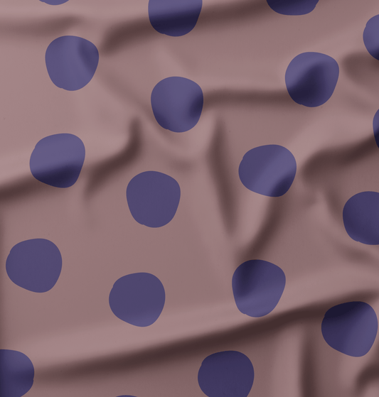 French Terry Wild Dots Lila Choc - Vorbestellung