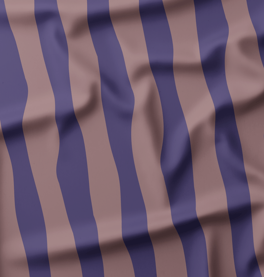 French Terry Wild Stripes Lila Choc - Vorbestellung