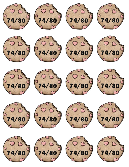 Bügelbild Größenlabel Cookie Herz - Benny & Jenny