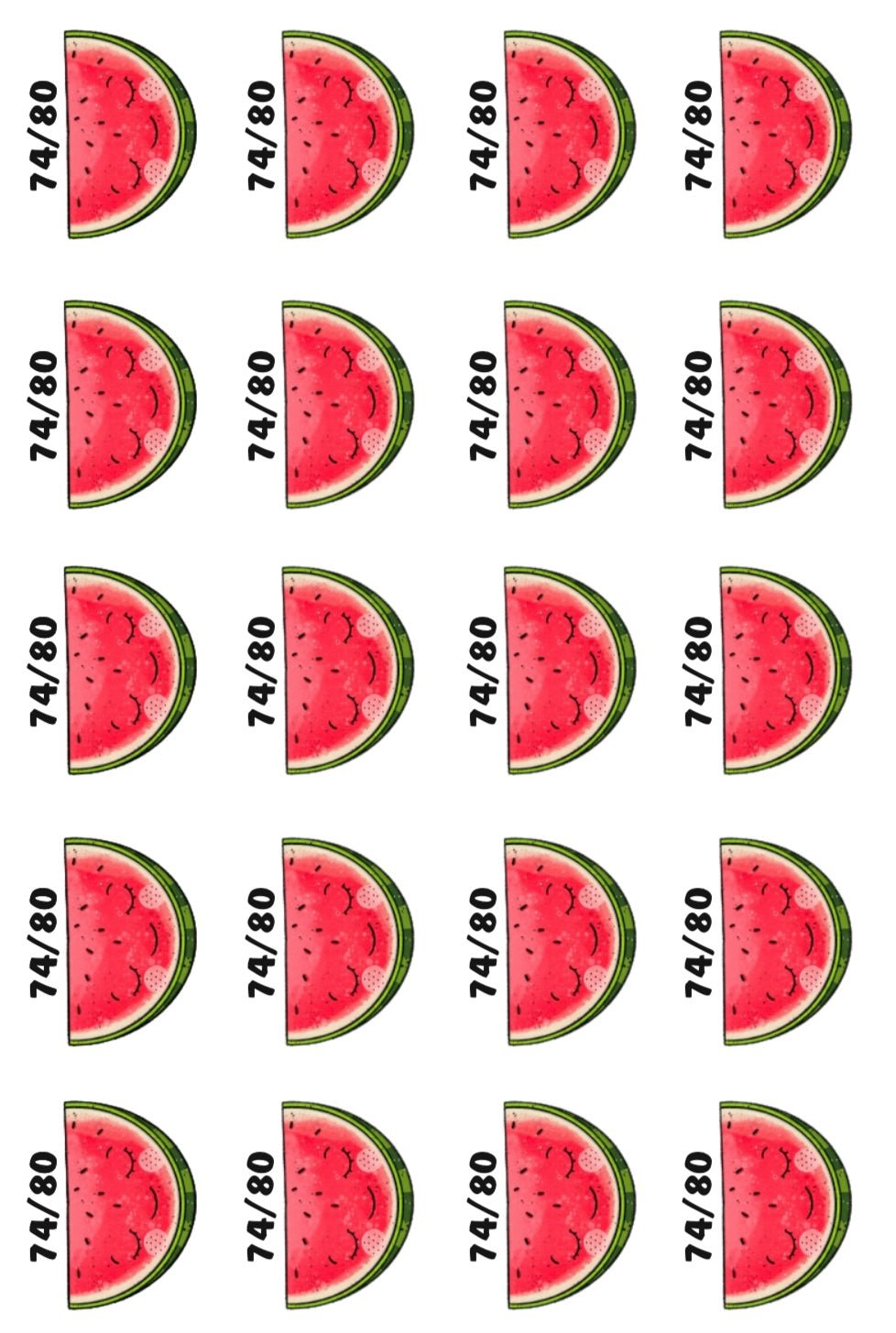 Bügelbild Größenlabel Melonchen - Benny & Jenny