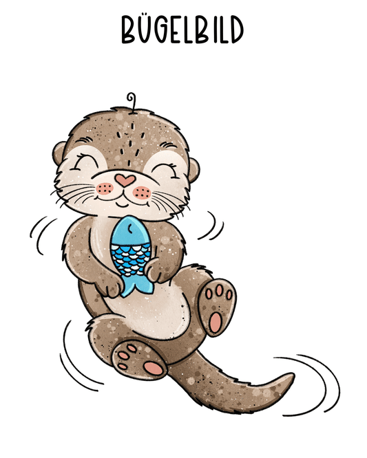 Bügelbild Otterchen Blau Grins - Benny & Jenny
