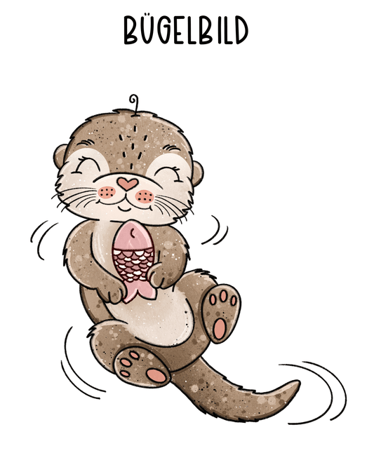 Bügelbild Otterchen Rosa Grins - Benny & Jenny