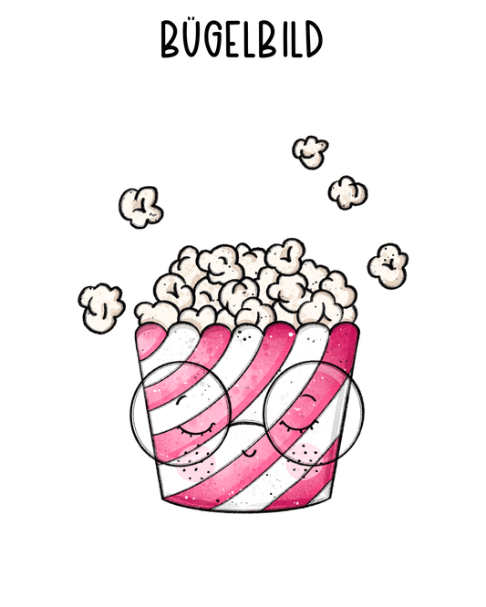 Bügelbild Popcorn Time - Benny & Jenny