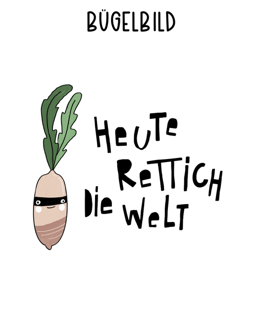 Bügelbild Rettich Beige - Benny & Jenny