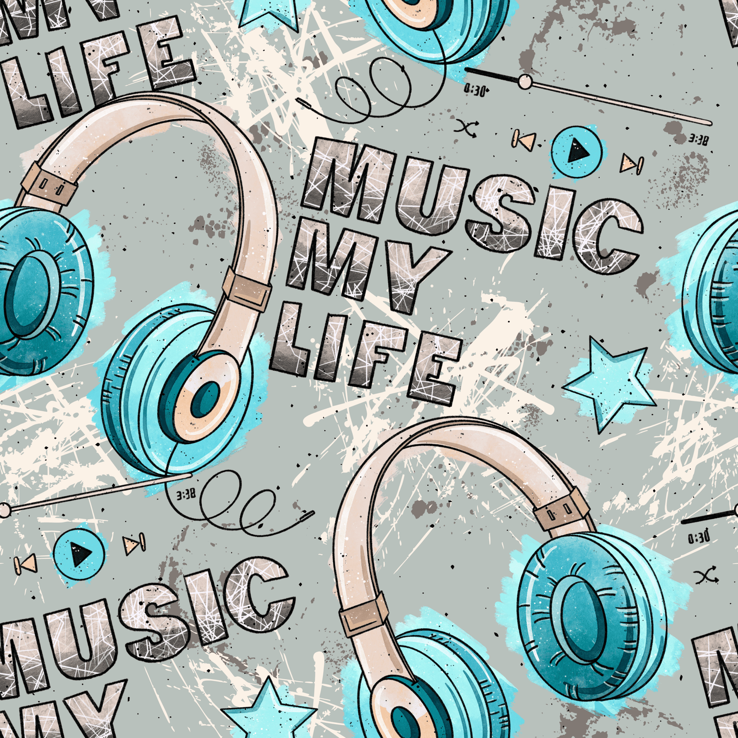 French Terry Music My Life - Benny & Jenny