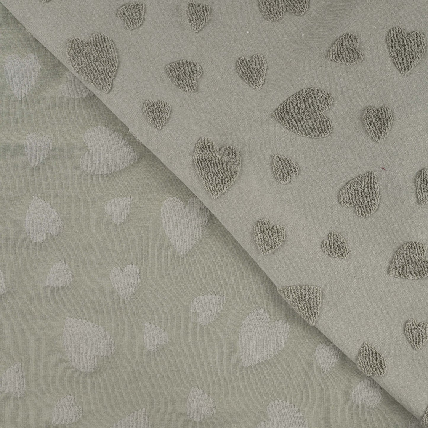 Frotte Herzen Jacquard Khaki - Benny & Jenny