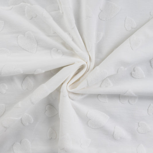 Frotte Herzen Jacquard Off White - Benny & Jenny