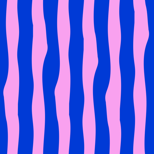 Jersey Wild Stripes Royalblau Rosa - Benny & Jenny