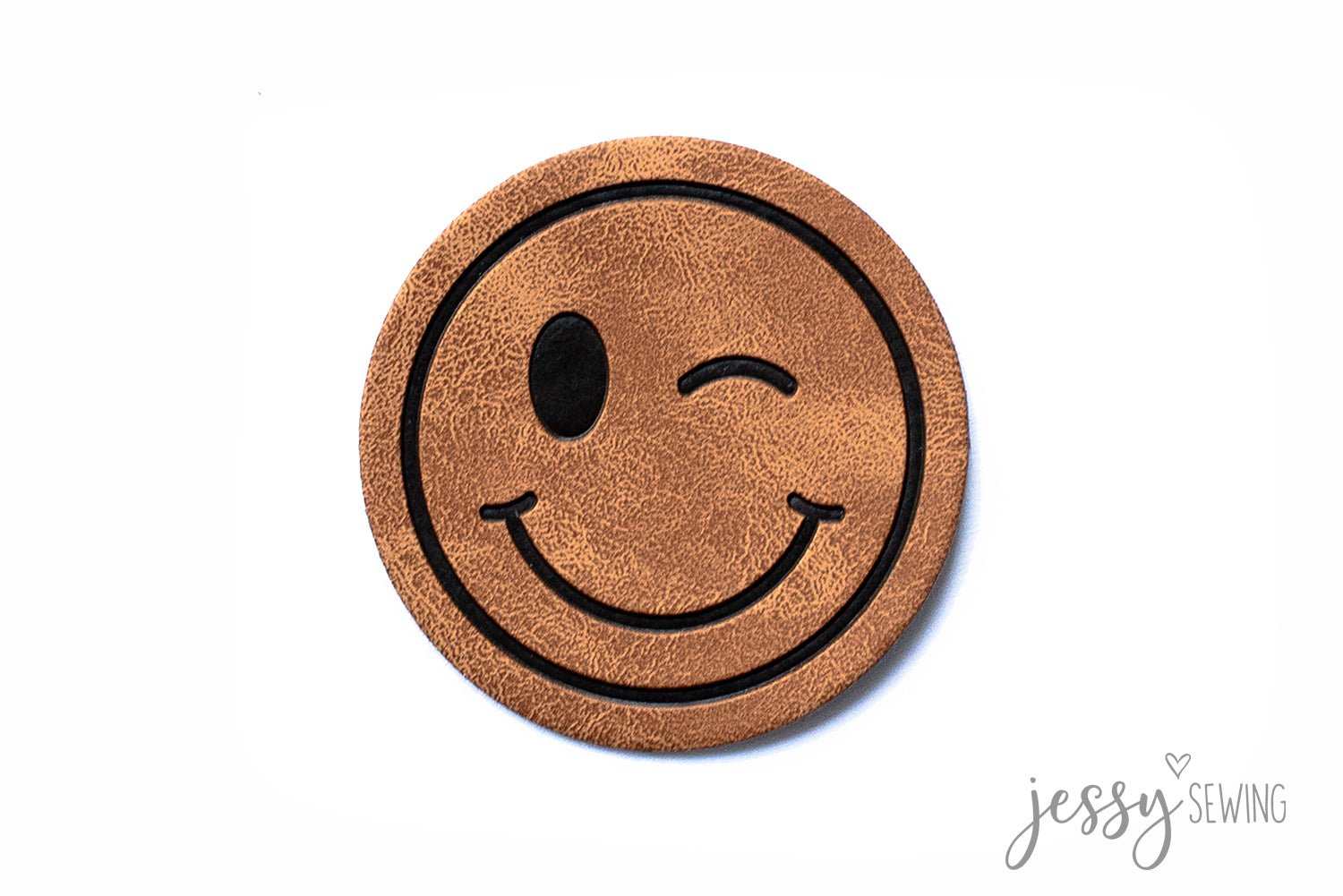 Kunstlederlabel Smiley Zwinker - Benny & Jenny