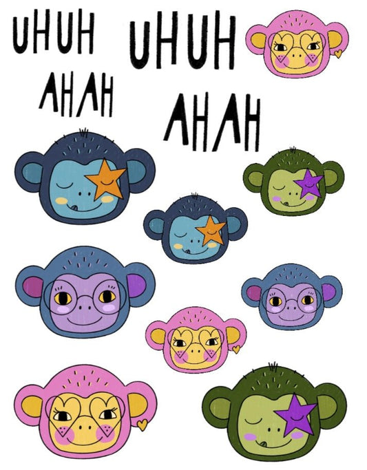 Rub - on Sticker „Funky Monkey“ - Benny & Jenny