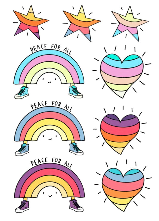 Rub - on Sticker „Peace for All“ - Benny & Jenny
