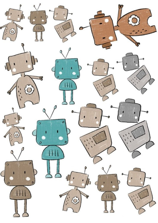 Rub - on Sticker „Robos“ - Benny & Jenny